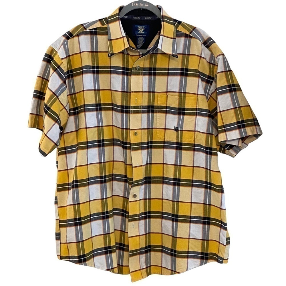 Wrangler yellow XL‎ men’s plaid button down shirt
